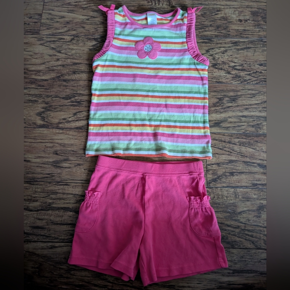 💥3/$24‎ Gymboree Tea Time Afternoon Tank Top And Short Set
